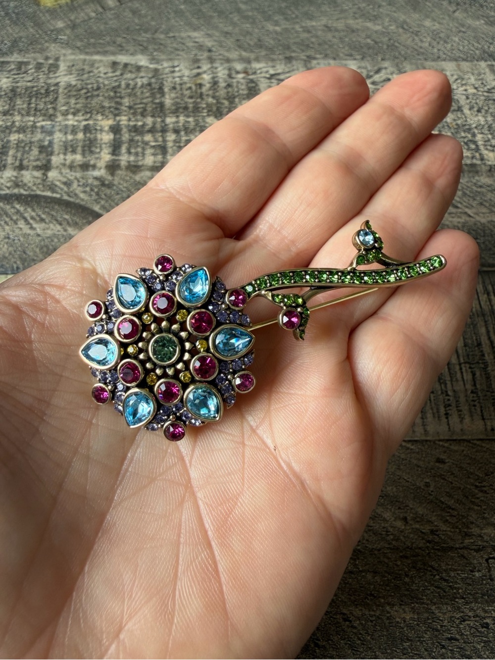 Heidi Daus Crystal Flower Brooch